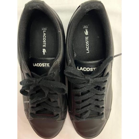 Lacoste Black Lerond  Men's Leather Sneaker Size 8 - Picture 1 of 6